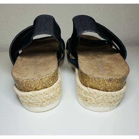 MADDEN GIRL Cassie Black Platform Espadrille Sandals SIZE 8M *NEW* - Picture 4 of 7